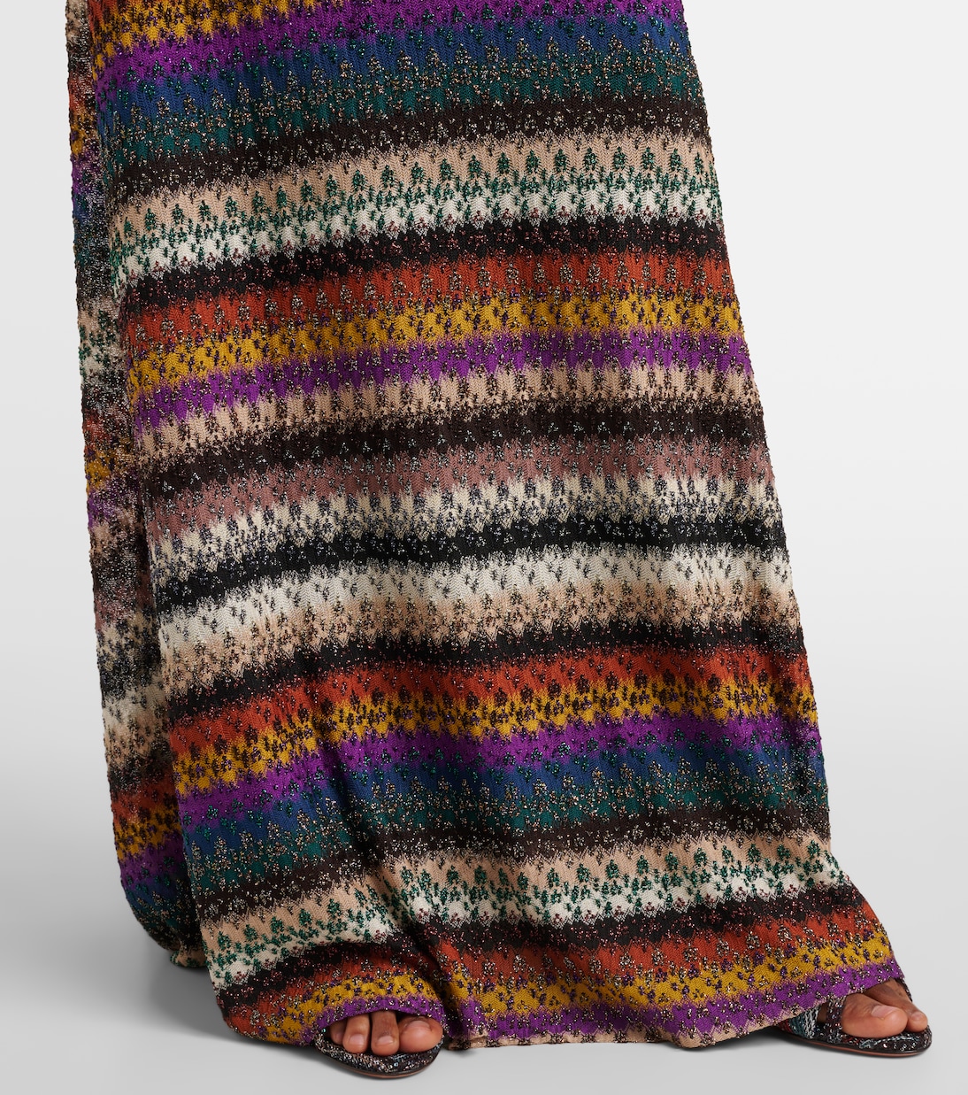Striped lamé maxi dress | Missoni