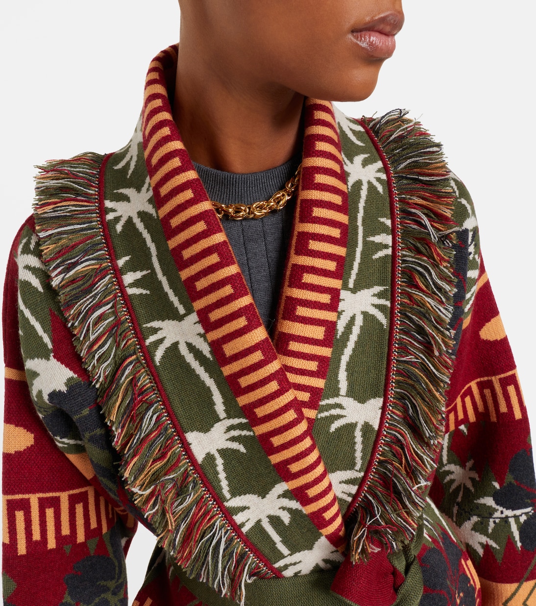 Cardigan Hibiscus Bloom in lana vergine | Alanui