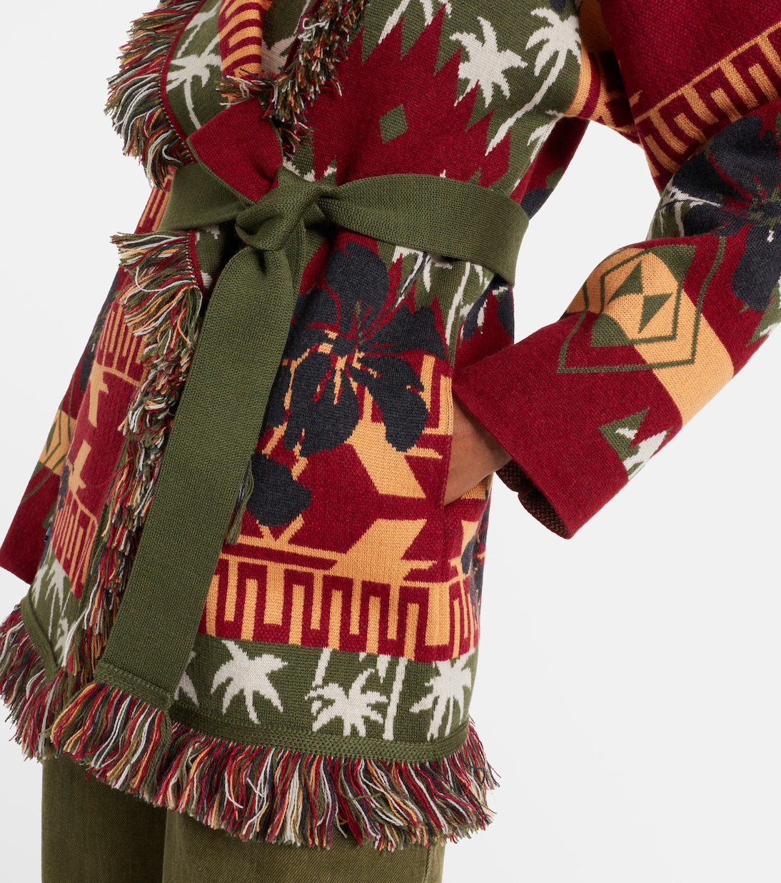 Cardigan Hibiscus Bloom in lana vergine | Alanui