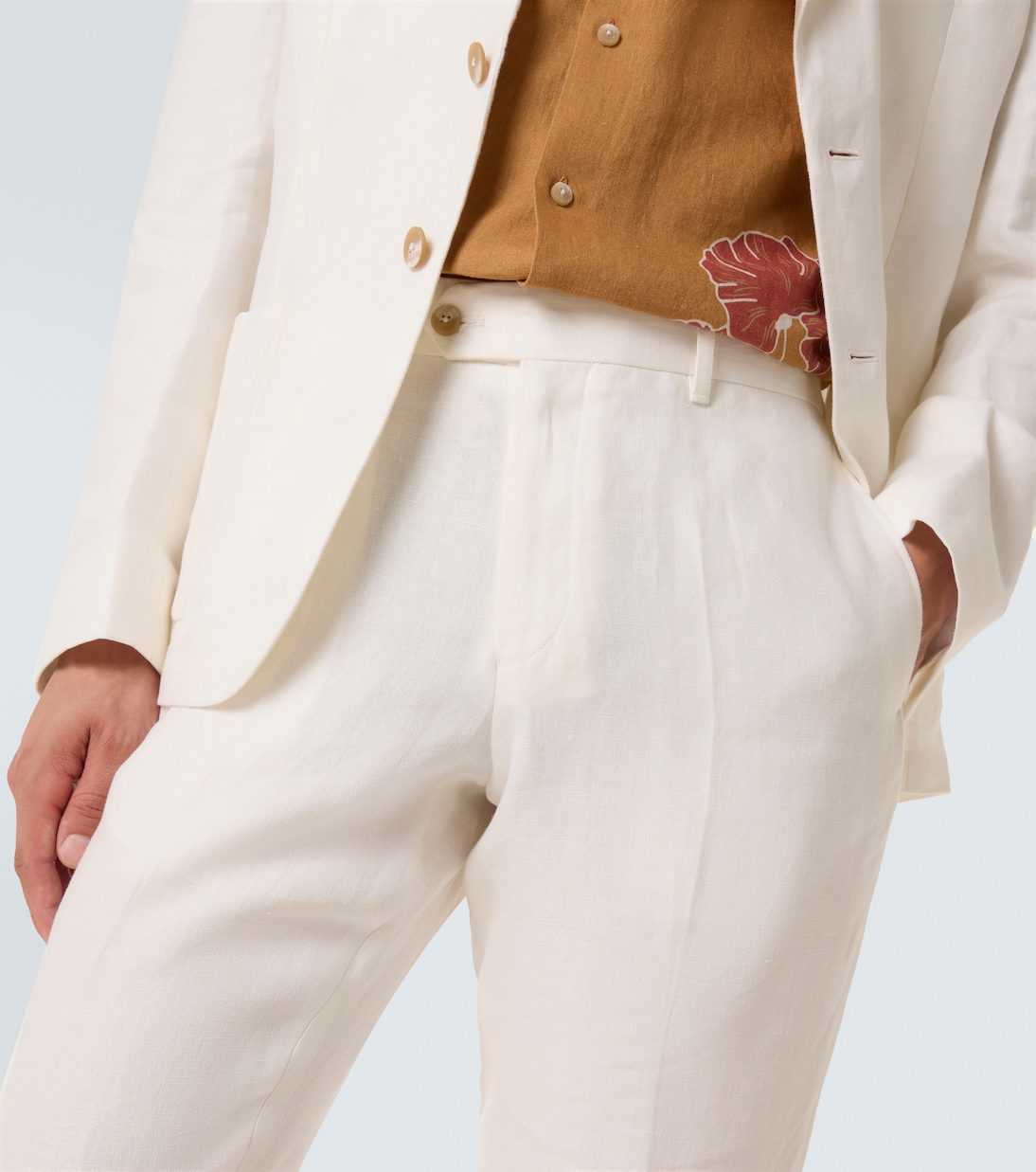 Pantalon droit Affonso en lin | Frescobol Carioca