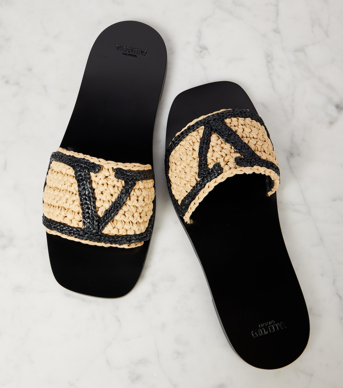 Viva Superstar embroidered crochet slides | Valentino Garavani