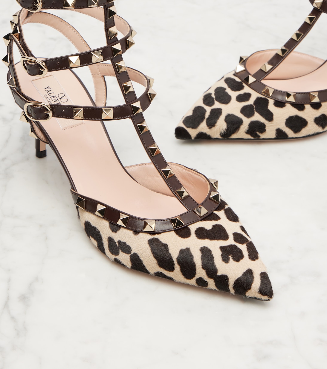 Rockstud 65 calf hair pumps | Valentino Garavani