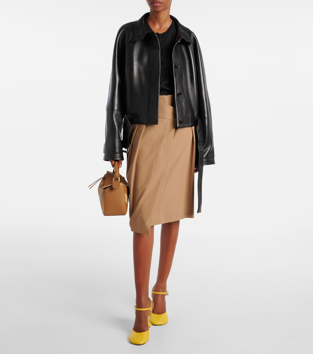 Cropped-Lederjacke  | Loewe