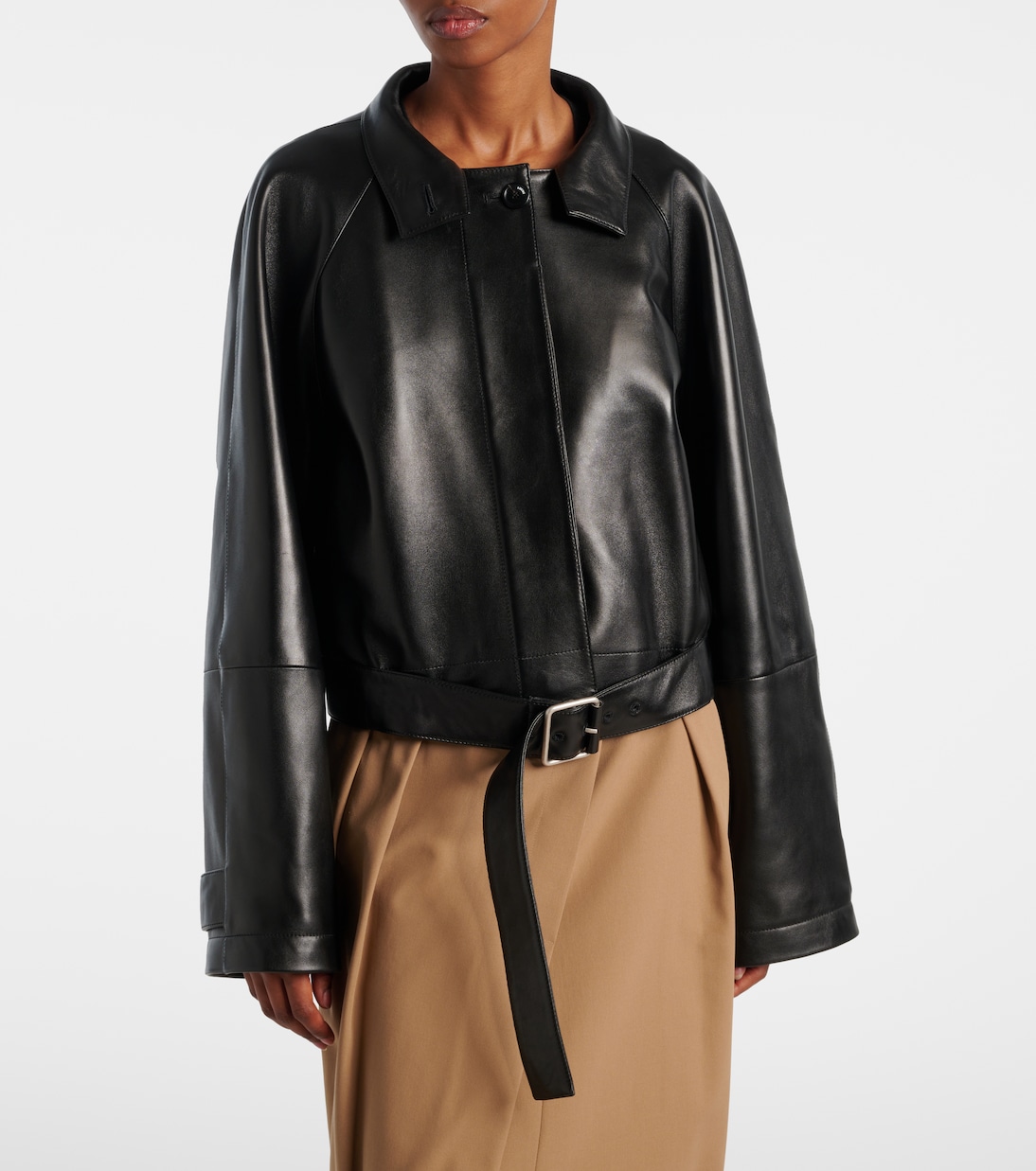 Cropped-Lederjacke  | Loewe