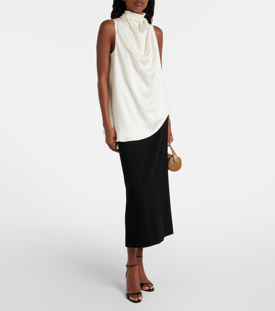Draped satin top | Róhe