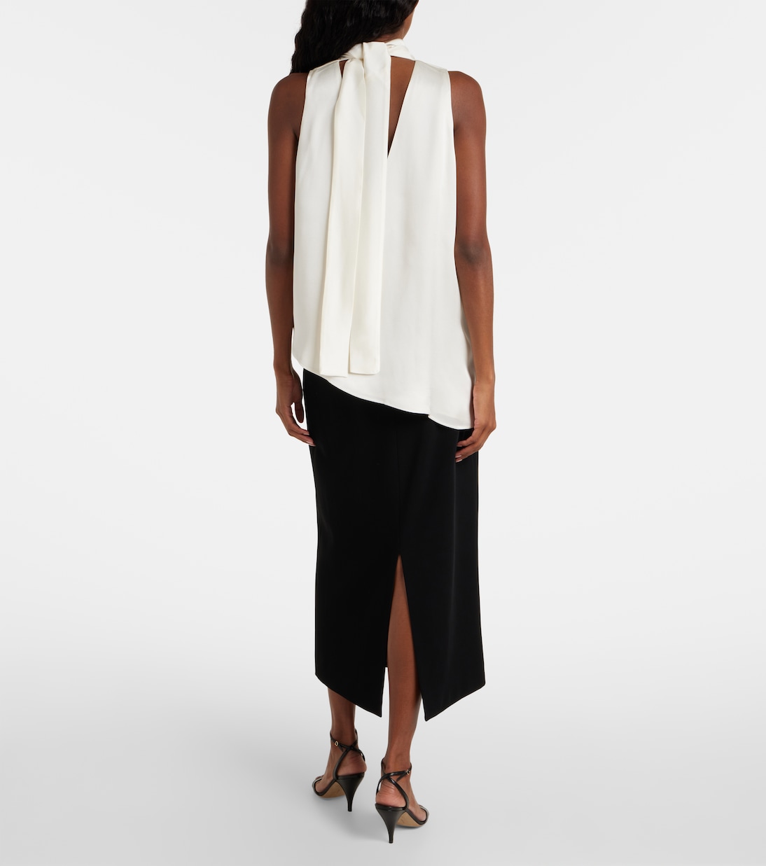 Draped satin top | Róhe