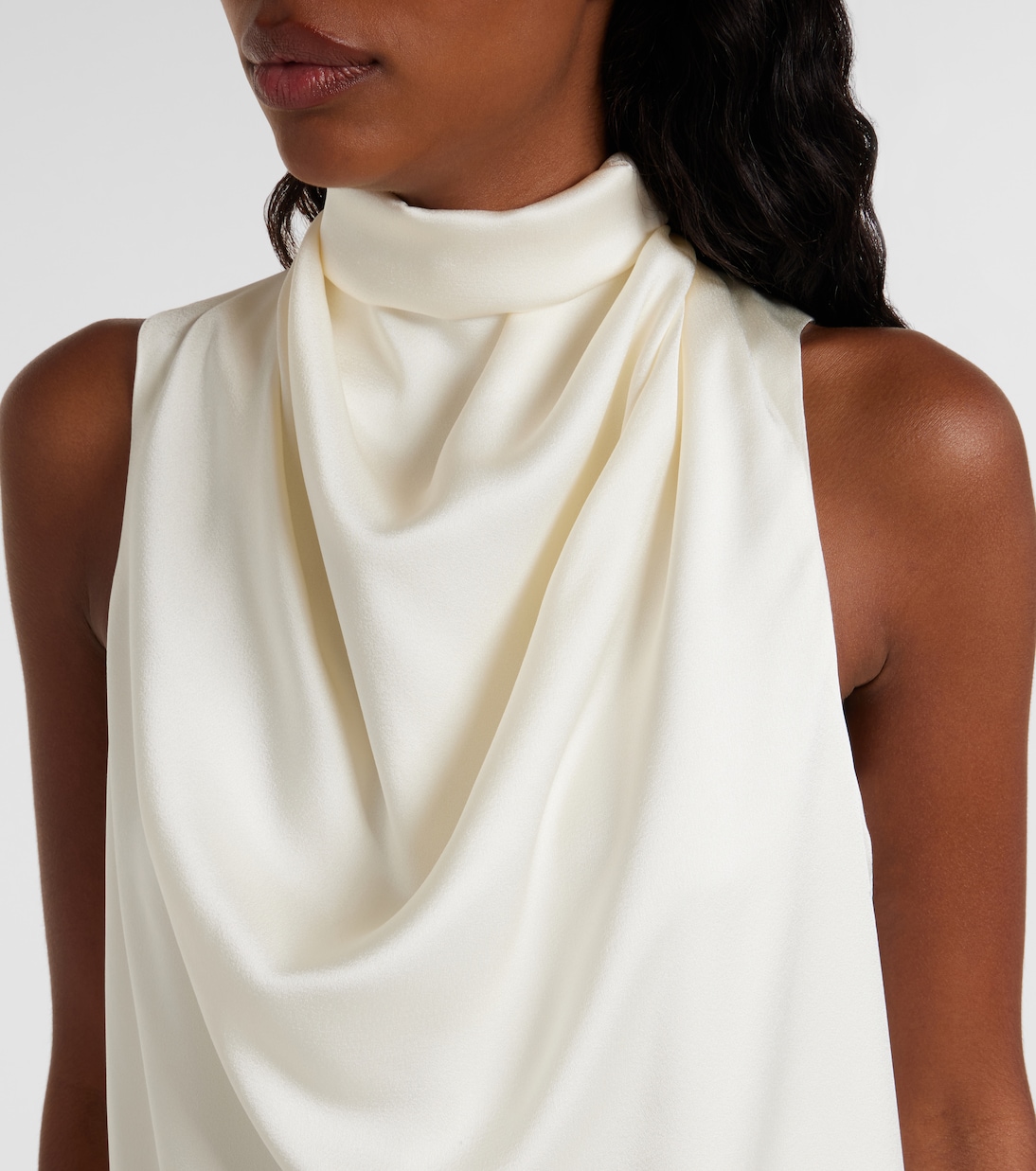 Draped satin top | Róhe