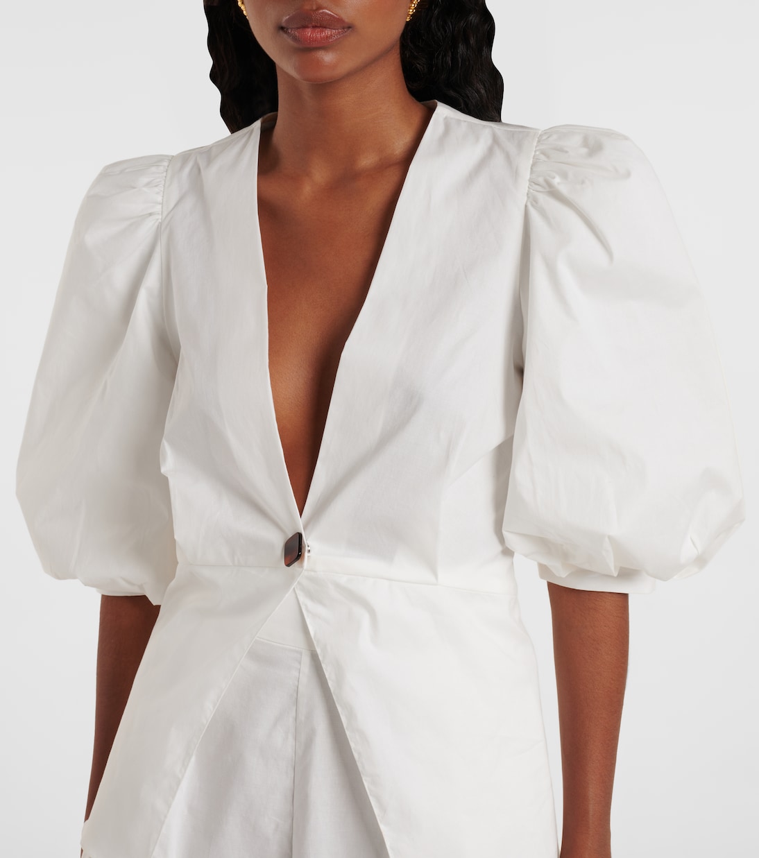 Blouse raccourcie Solid en coton | Adriana Degreas