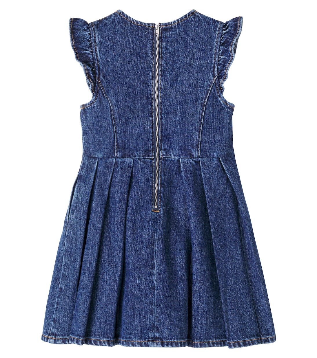 Bow-detail denim dress | Self-Portrait Kids