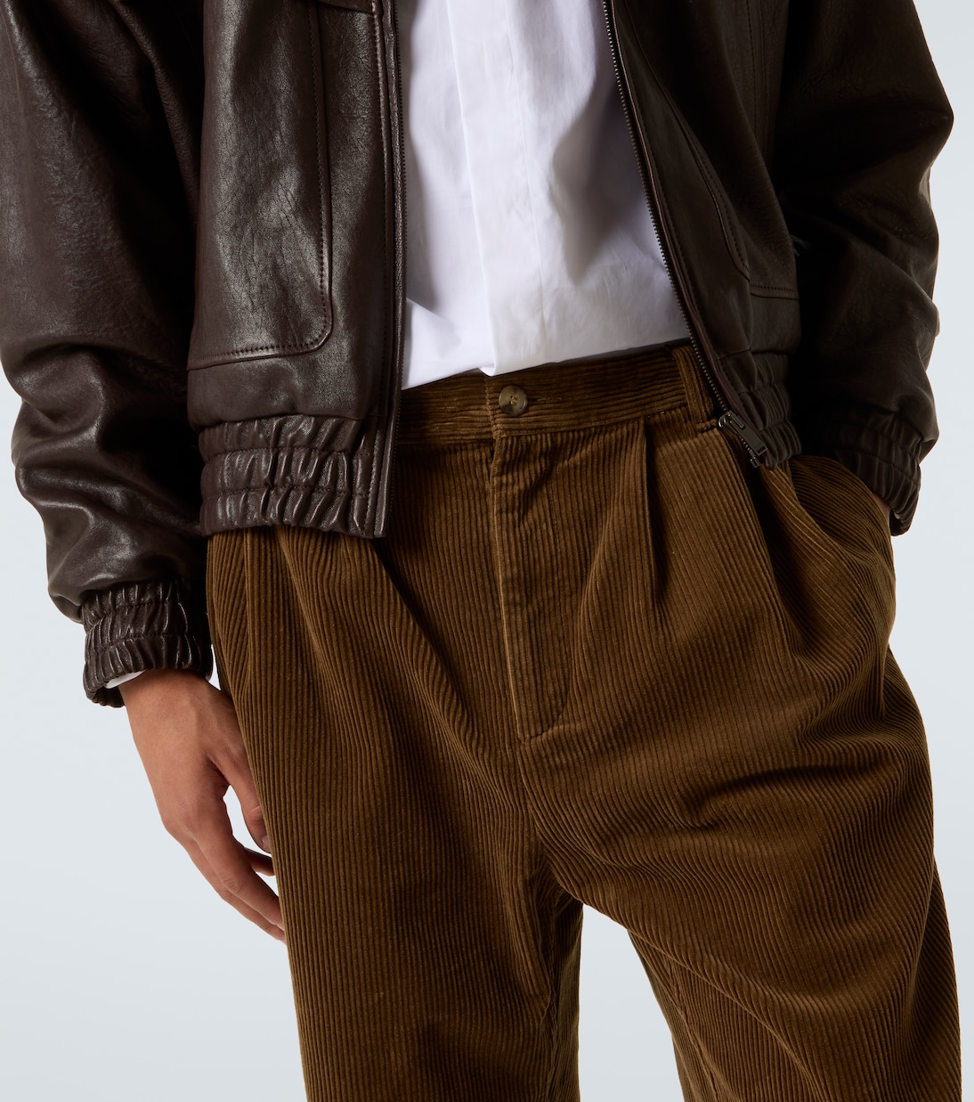 Pantalon ample en velours côtelé de coton | Saint Laurent