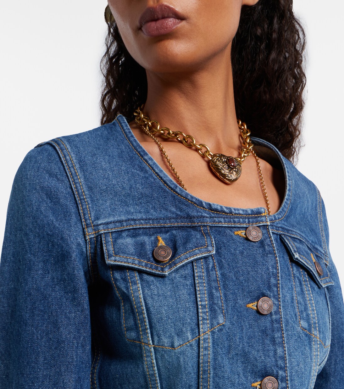 Peplum denim jacket | Chloé