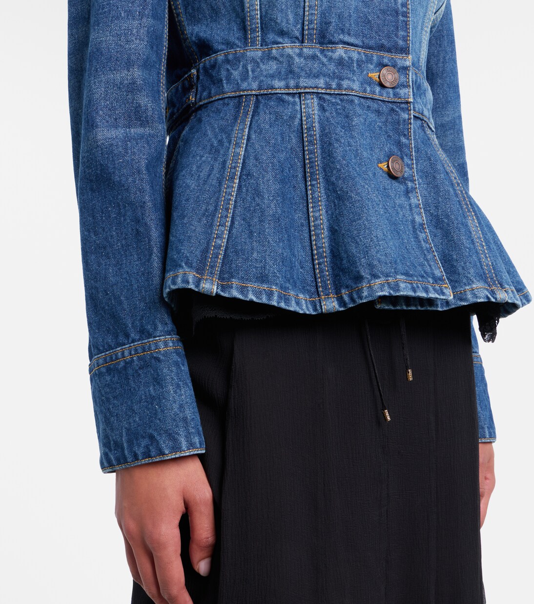 Peplum denim jacket | Chloé