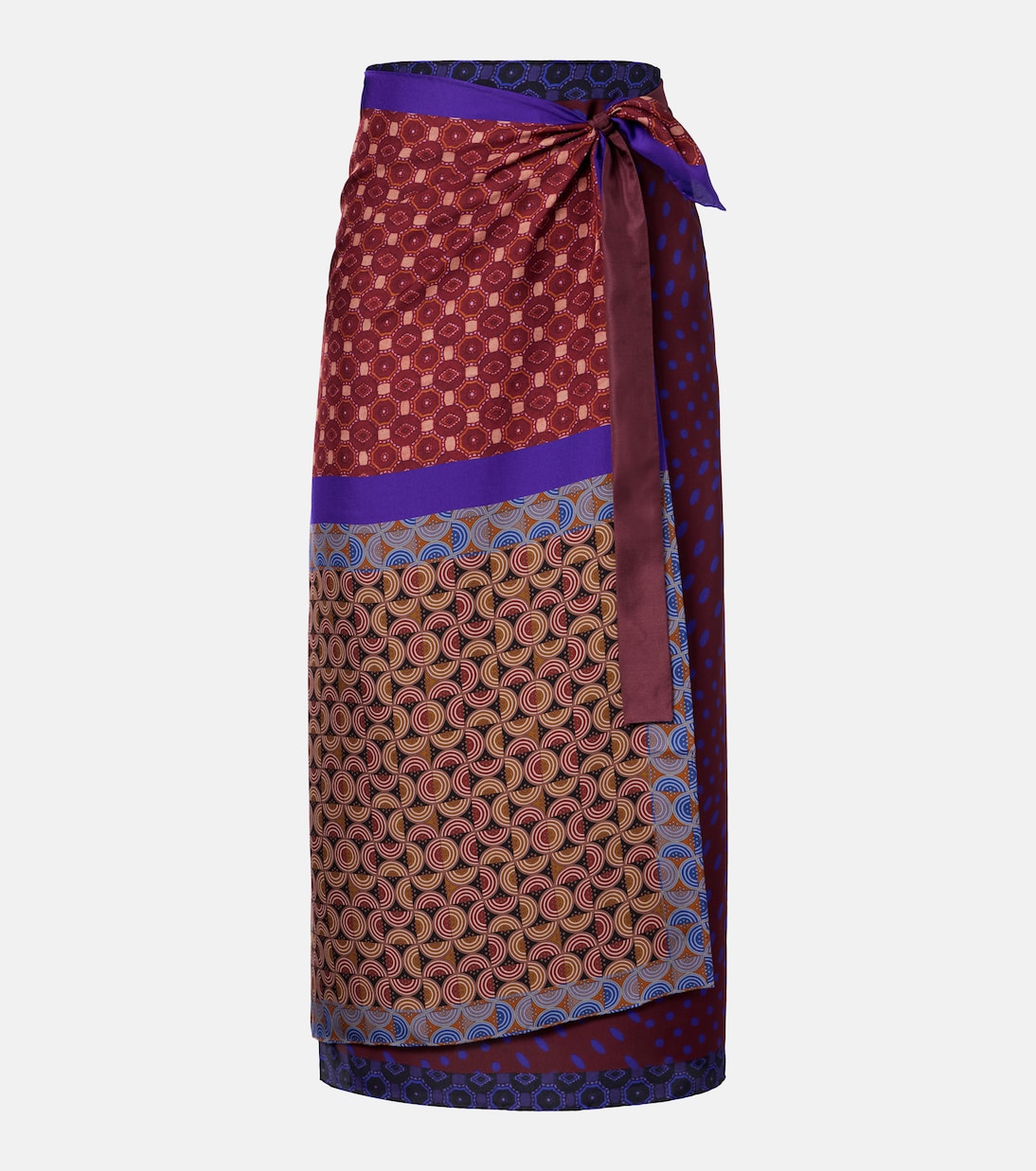 Printed silk wrap skirt | Dries Van Noten