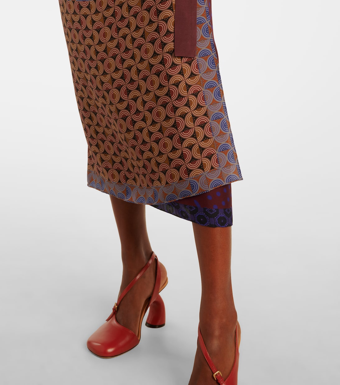 Printed silk wrap skirt | Dries Van Noten
