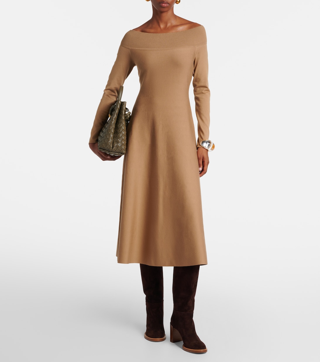 Abito midi Abrillong in misto cashmere | Ralph Lauren Collection