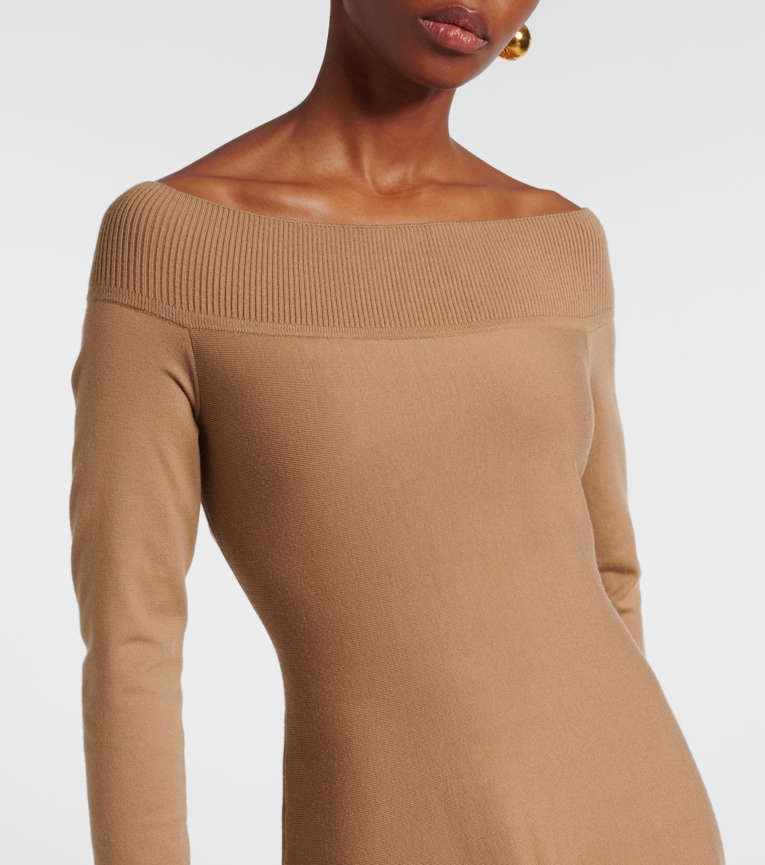 Abito midi Abrillong in misto cashmere | Ralph Lauren Collection
