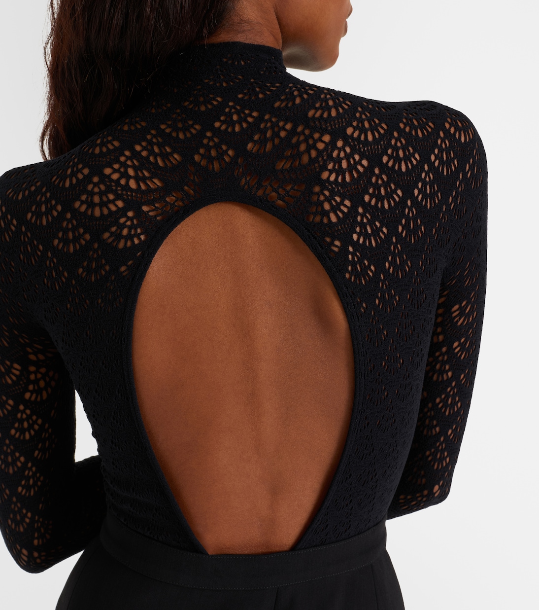 Mermaid cutout open-knit catsuit | Wolford