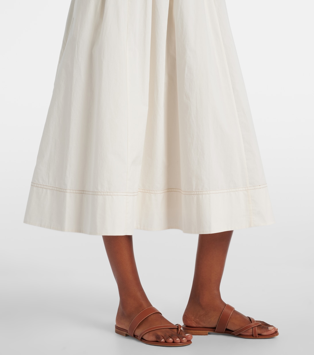 Kaela smocked cotton midi dress | Veronica Beard