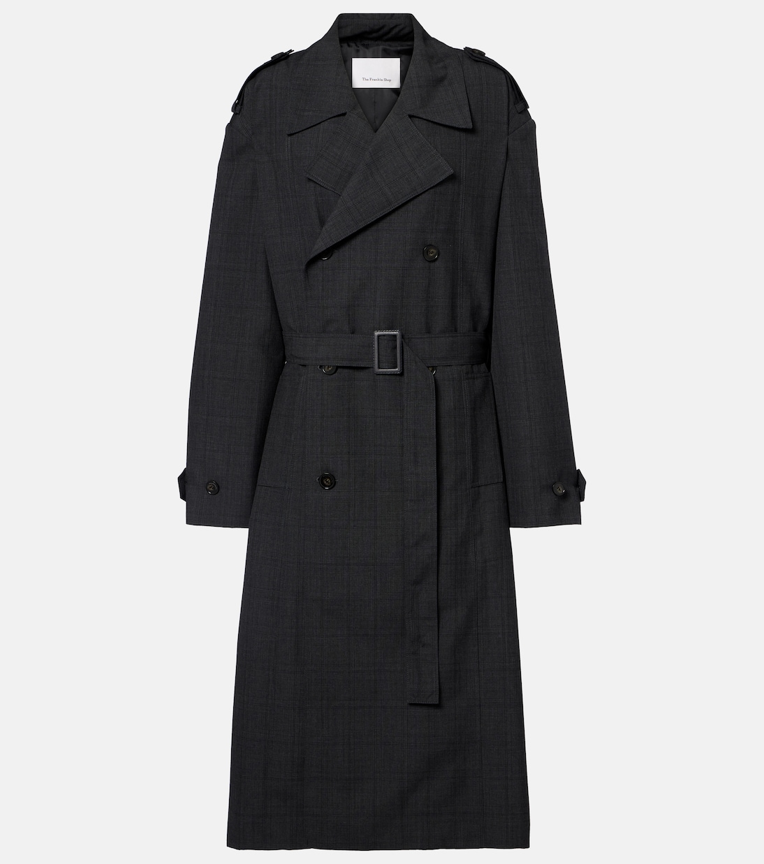 Bleecker plaid trench coat | The Frankie Shop