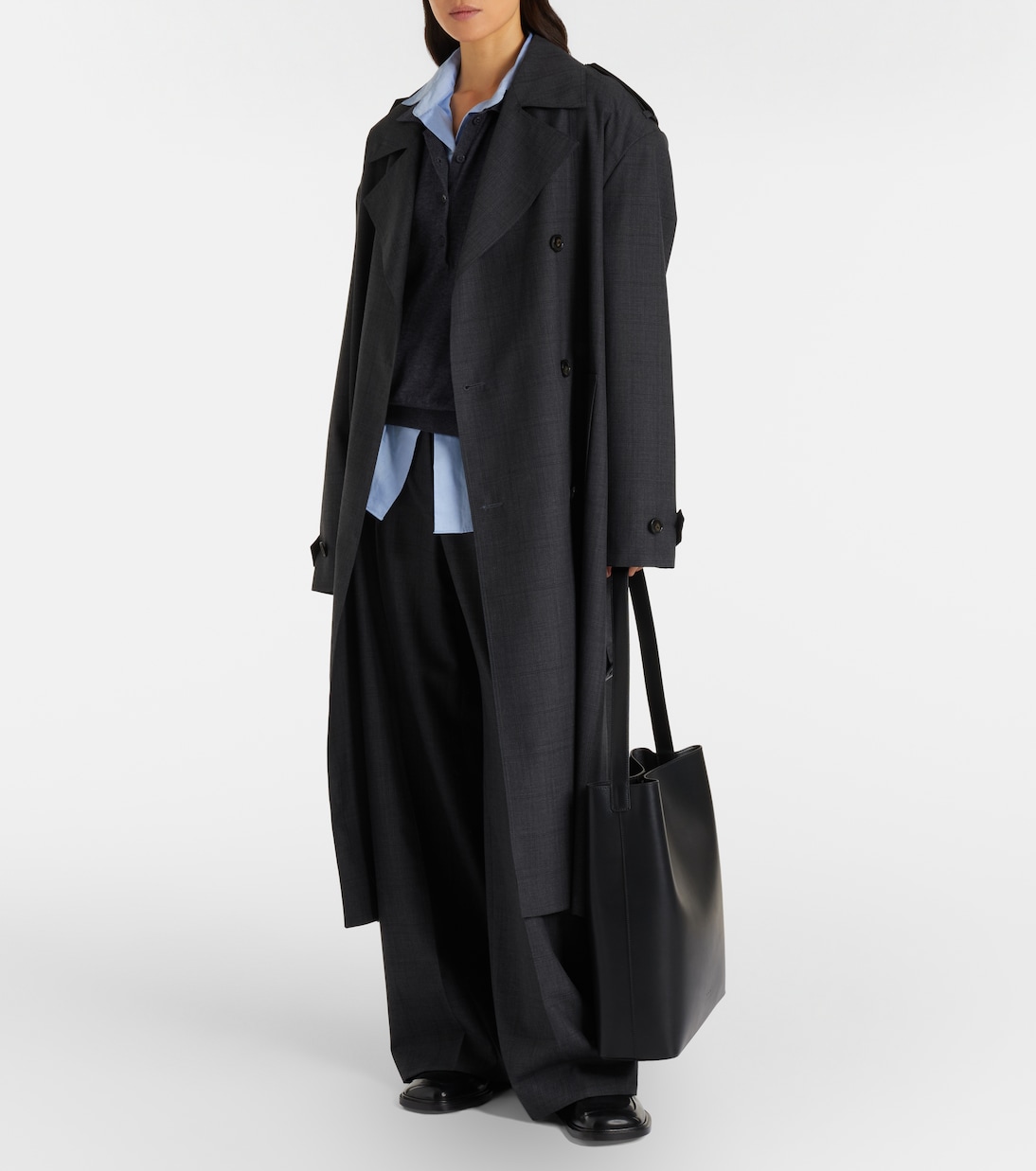 Bleecker plaid trench coat | The Frankie Shop