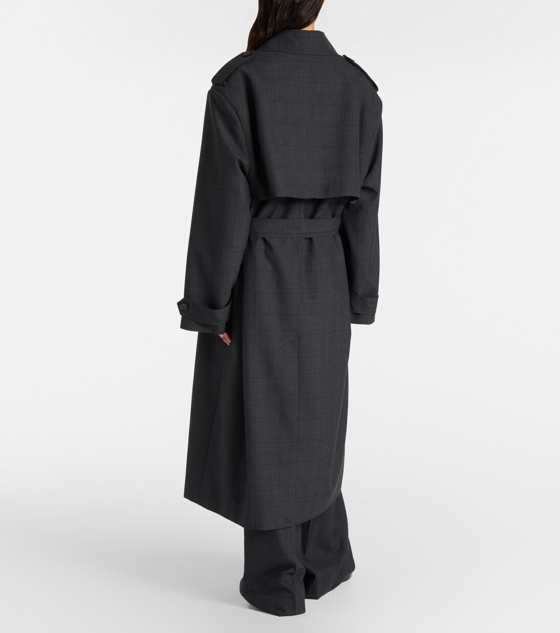 Bleecker plaid trench coat | The Frankie Shop