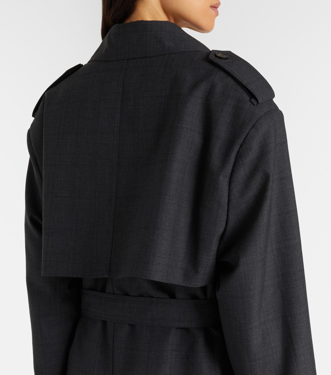 Bleecker plaid trench coat | The Frankie Shop
