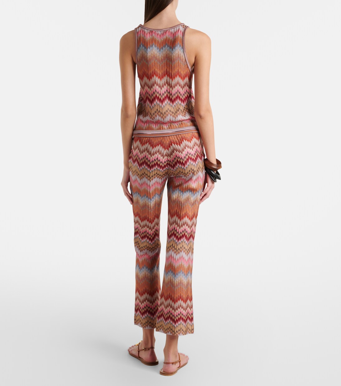 High-Rise-Hose mit Zickzack-Muster | Missoni