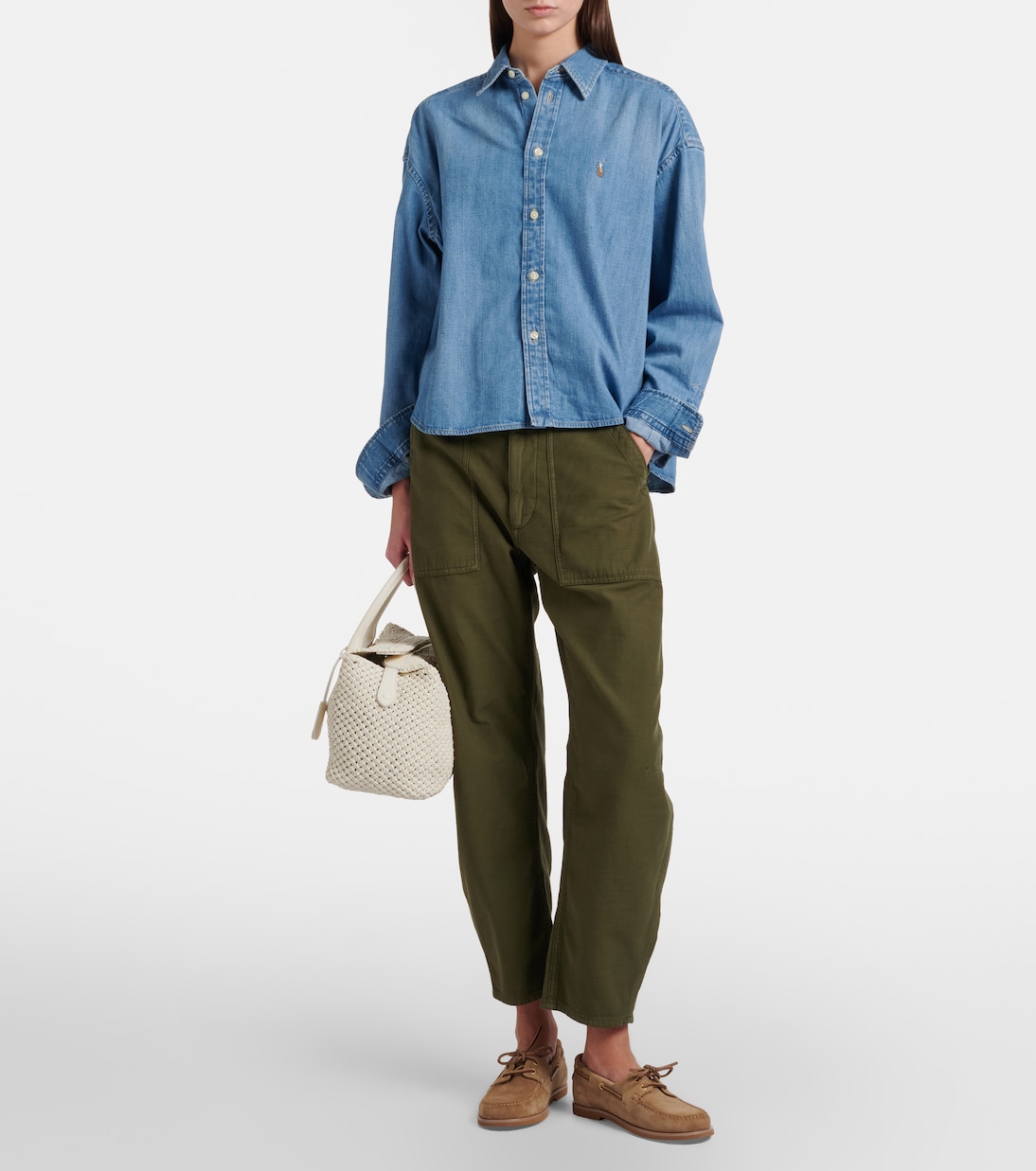 Bellport woven leather tote bag | Polo Ralph Lauren