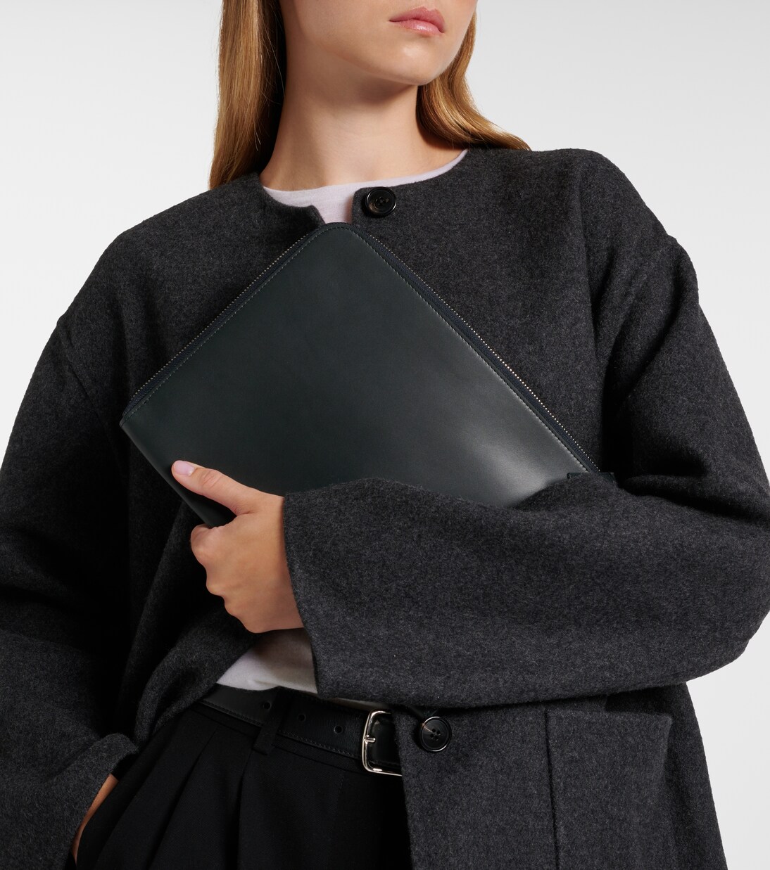 Portfolio leather clutch | The Row