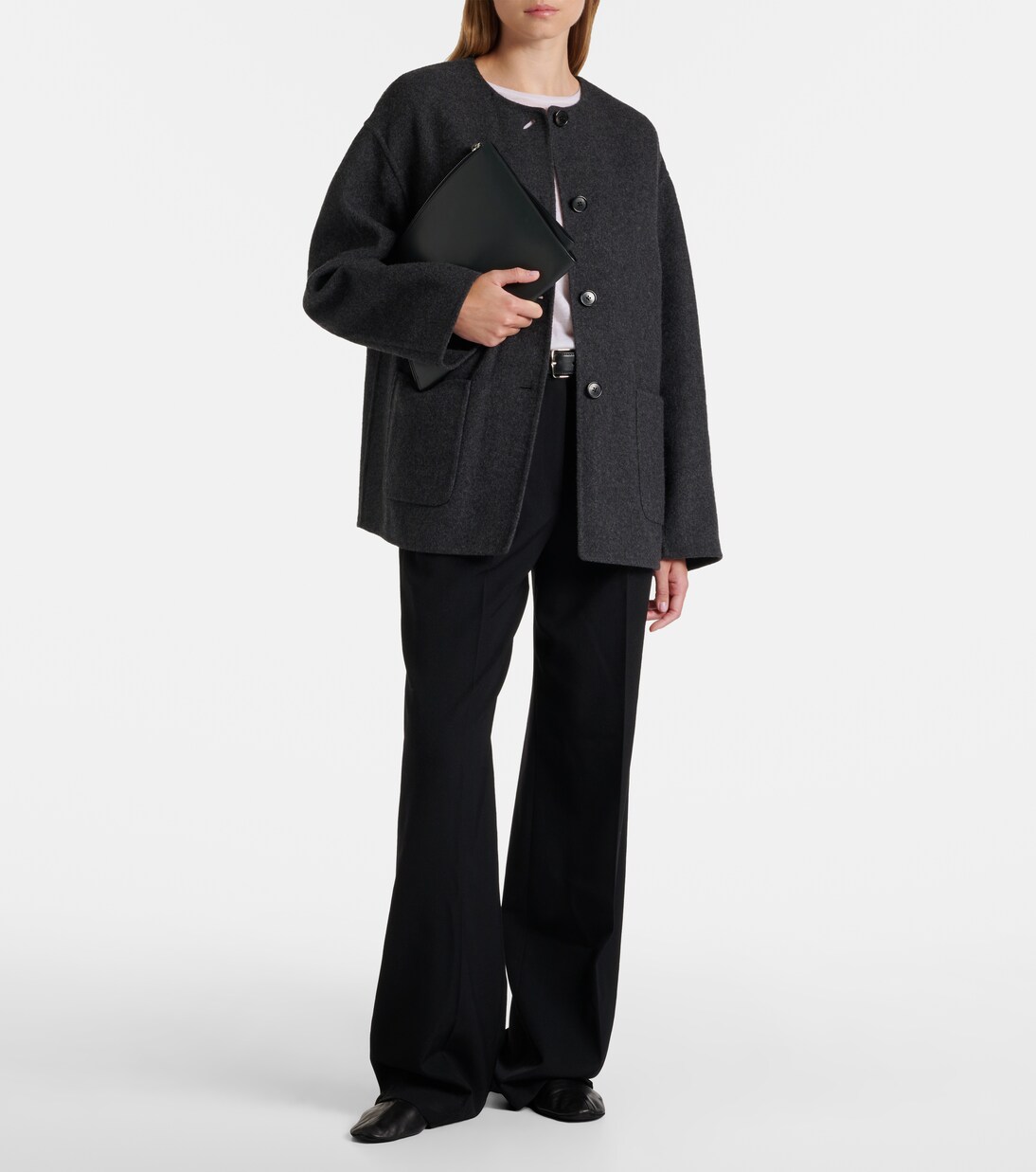 Portfolio leather clutch | The Row