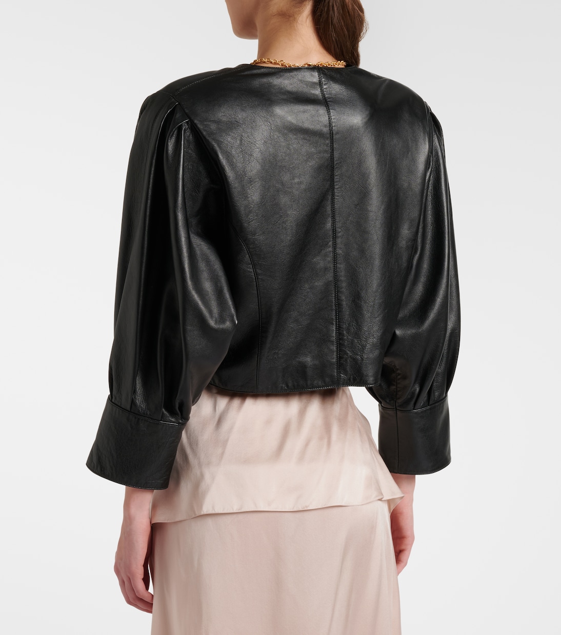 Cropped leather jacket | Chloé