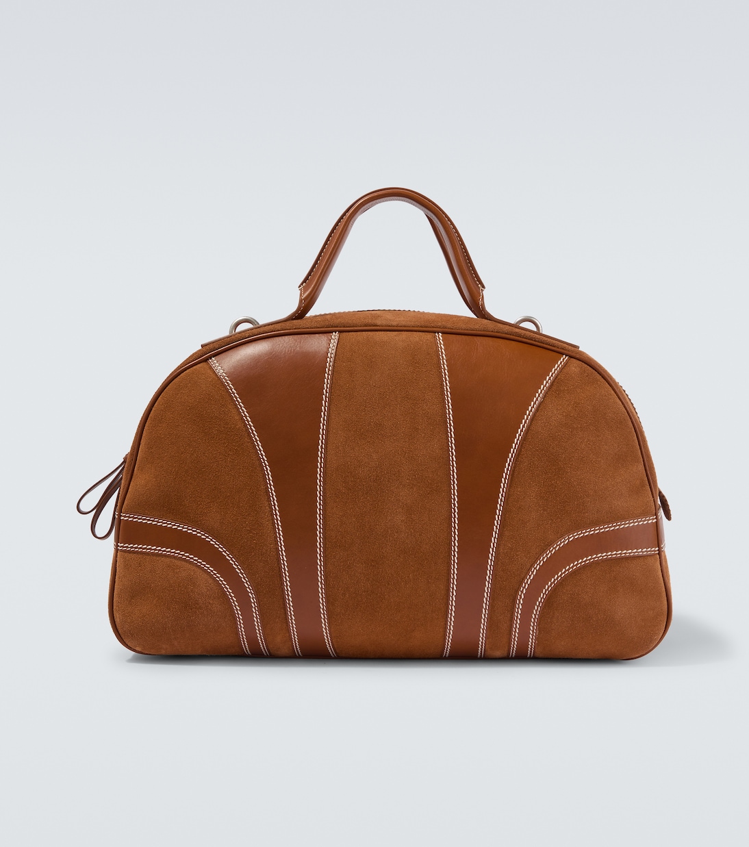 Leather-trimmed suede duffel bag | Dries Van Noten