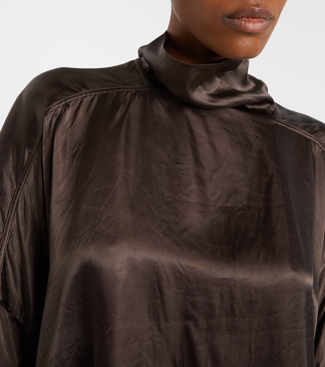 Jumbo Tabard asymmetric satin top | Rick Owens