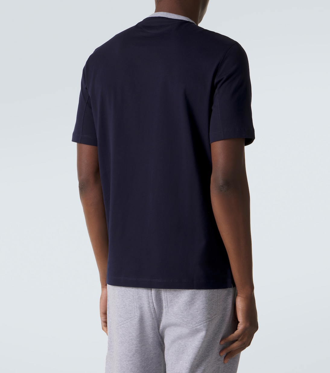 Printed cotton jersey T-shirt | Brunello Cucinelli