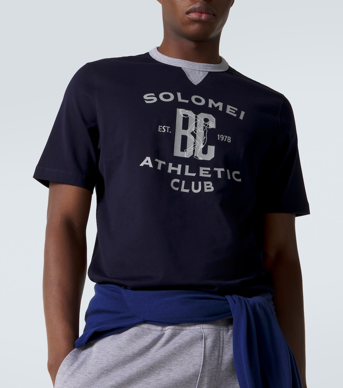 Printed cotton jersey T-shirt | Brunello Cucinelli