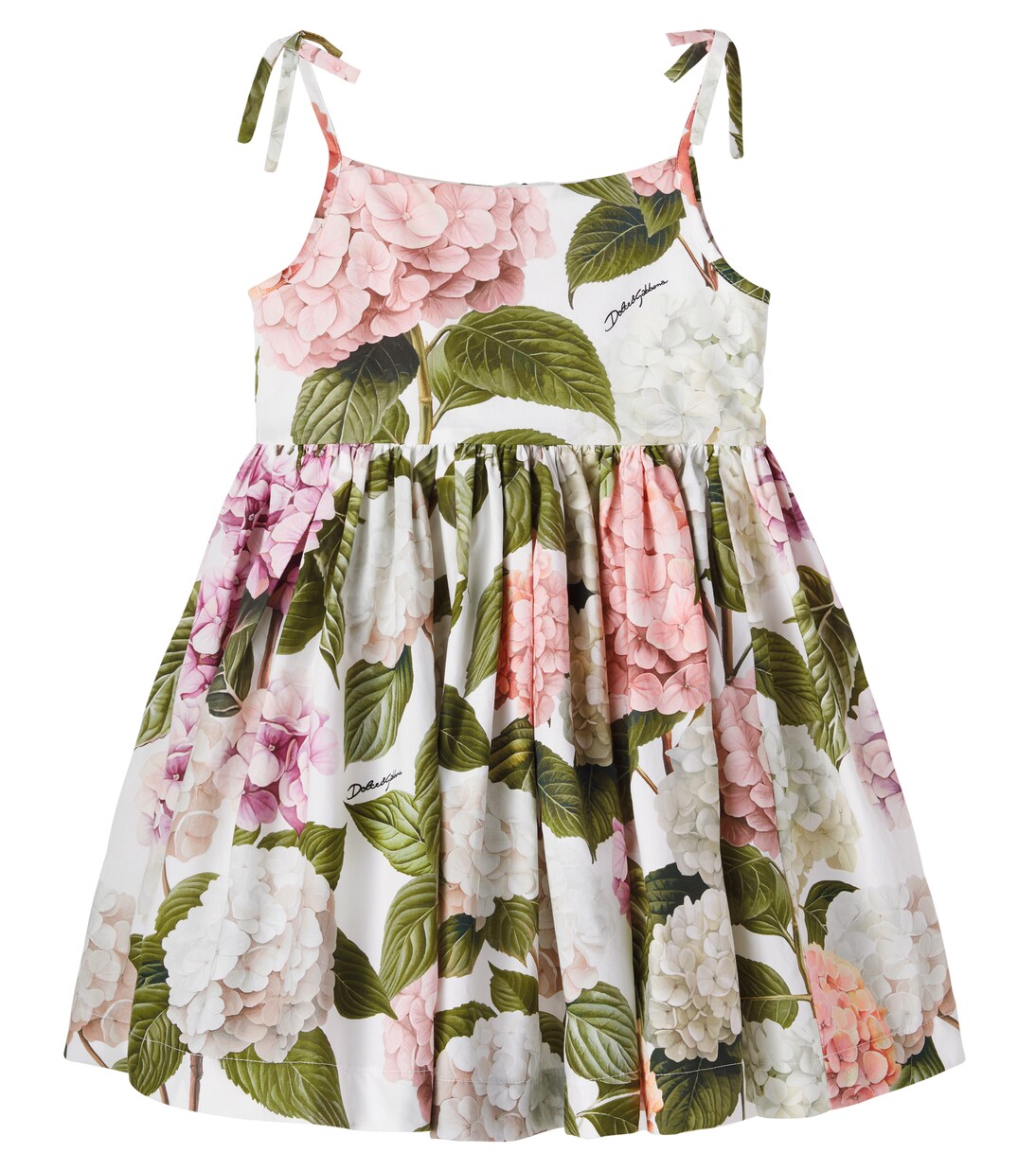 Floral cotton dress | Dolce&Gabbana Kids