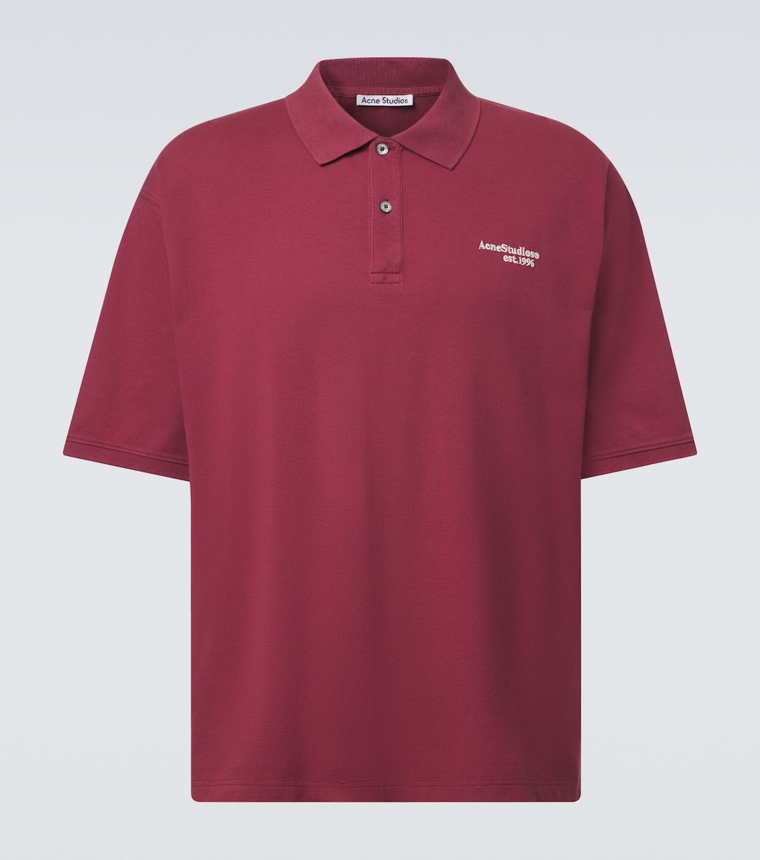 Cotton piqué polo shirt | Acne Studios