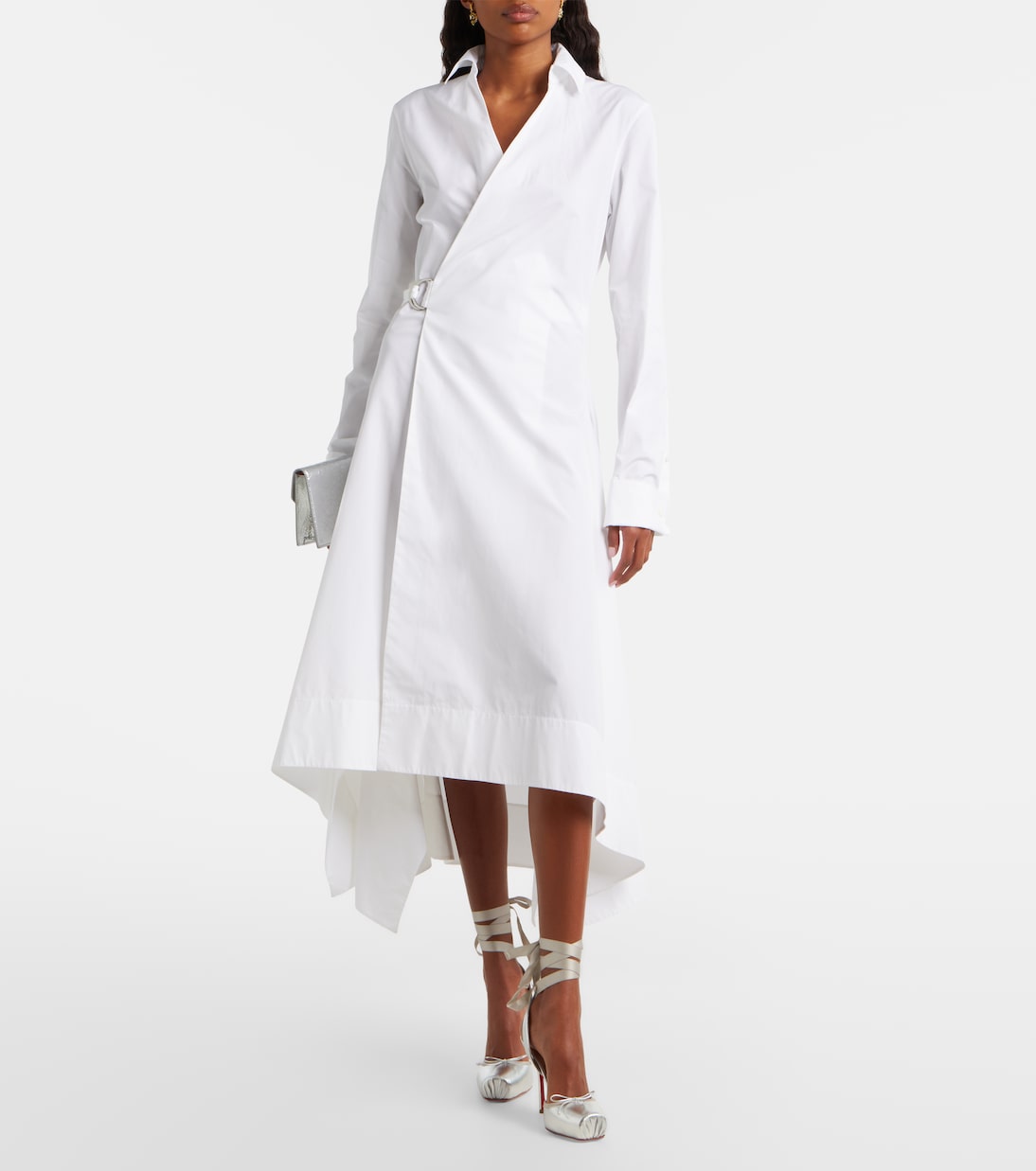 Salones destalonados Cassia 100 de piel metalizada | Christian Louboutin