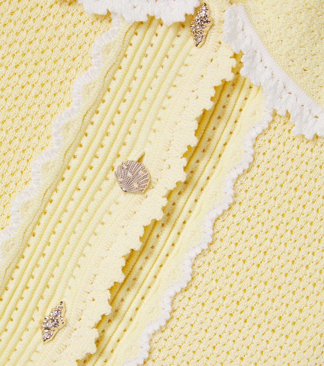 Crystal-embellished pointelle cardigan | Self-Portrait Kids