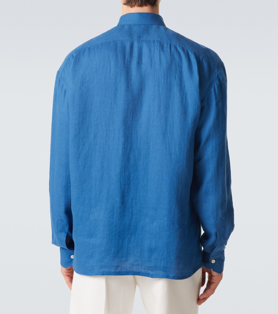 Bow-detail linen shirt | Kiton