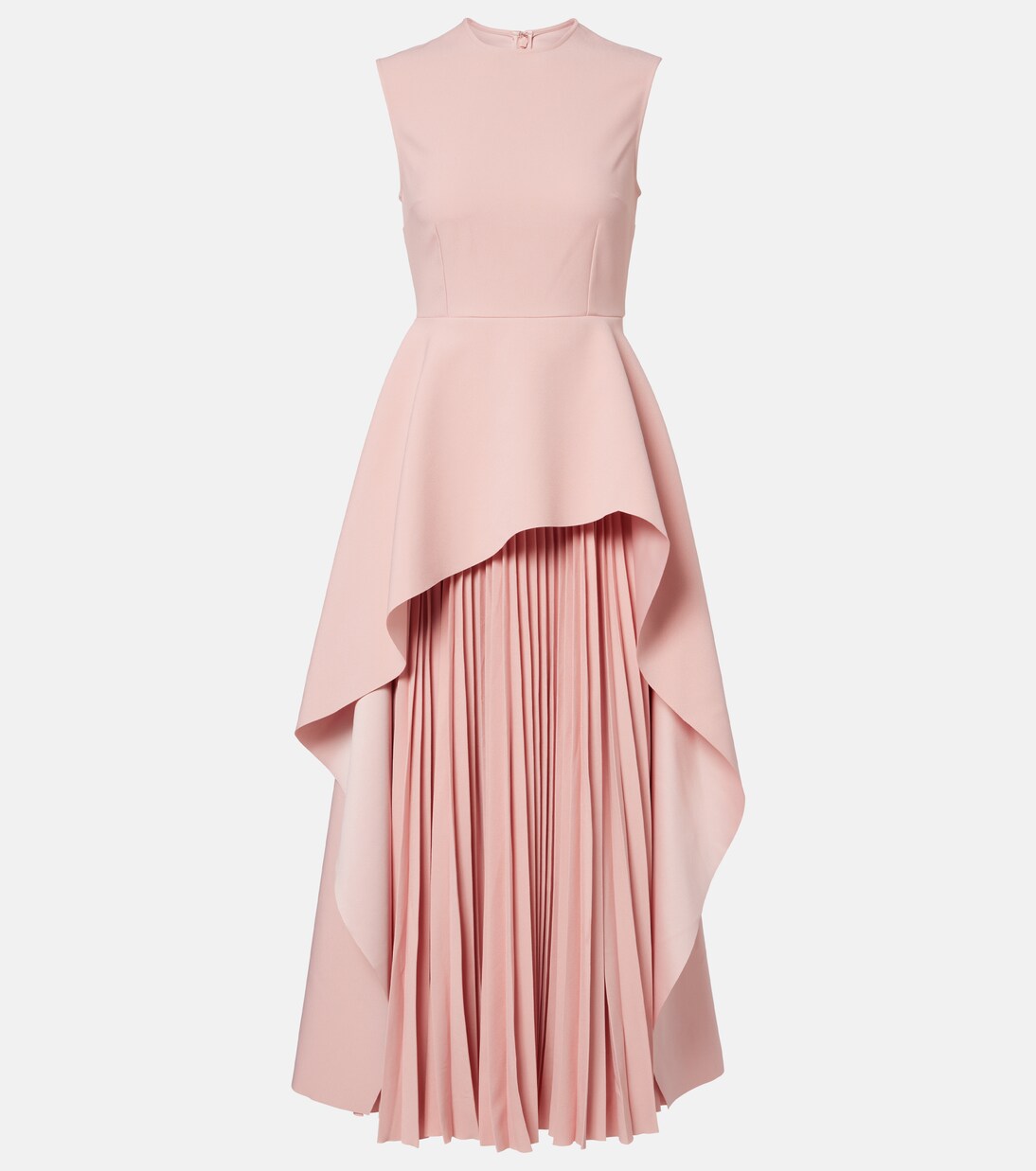 Severny pleated layered midi dress | Solace London
