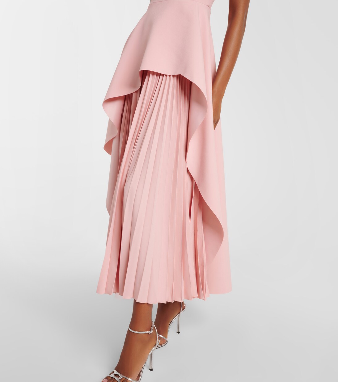 Severny pleated layered midi dress | Solace London