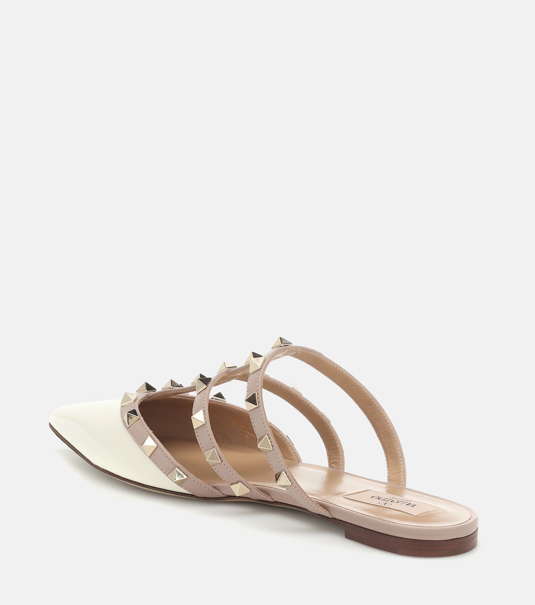 Valentino Garavani  – Mules Rockstud en cuir verni | Valentino Garavani