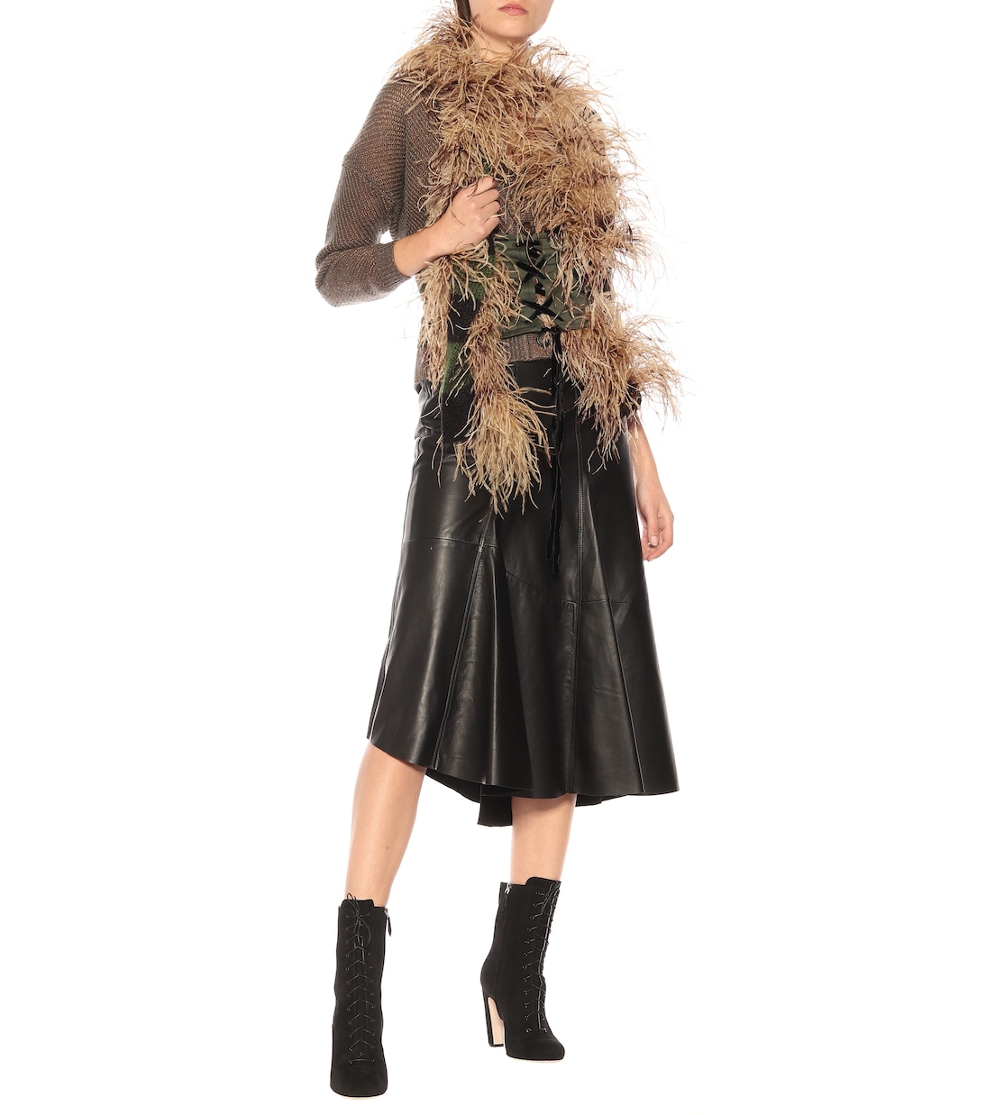 Feather, mohair and wool-blend scarf | Miu Miu
