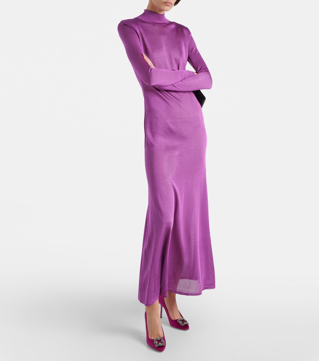 Escarpins Hangisi 90 en satin | Manolo Blahnik