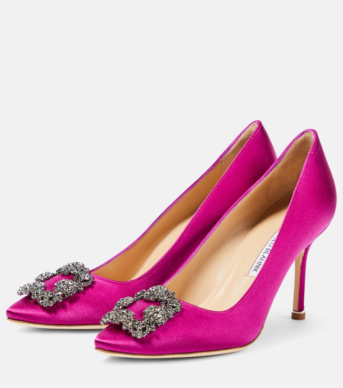 Escarpins Hangisi 90 en satin | Manolo Blahnik