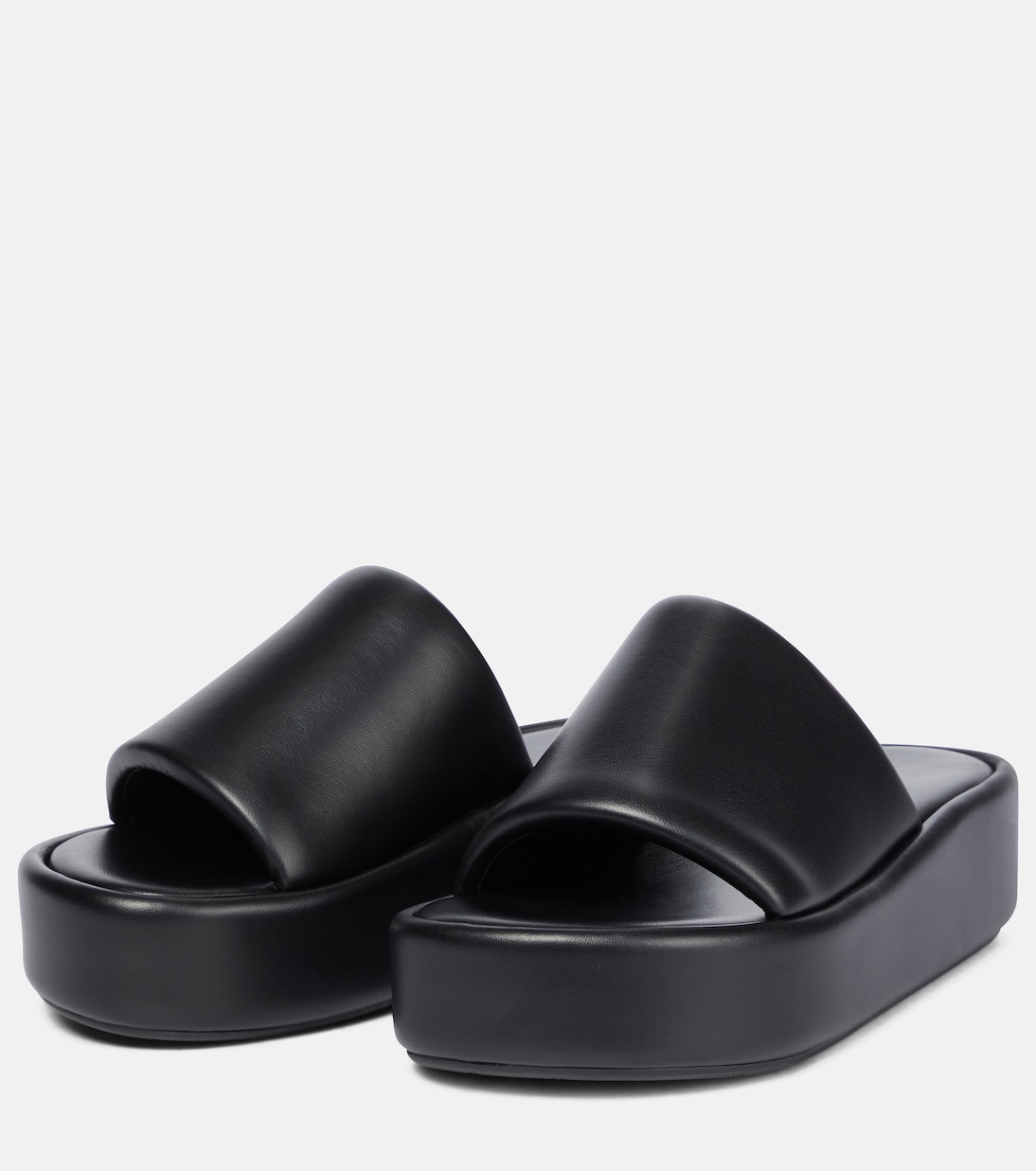 Rise leather platform slides | Balenciaga