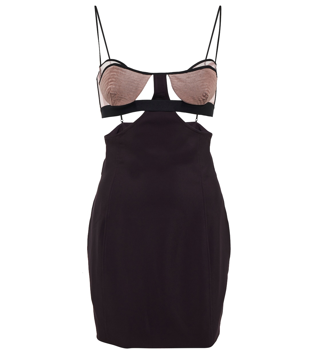 Cutout mesh-paneled minidress | Nensi Dojaka