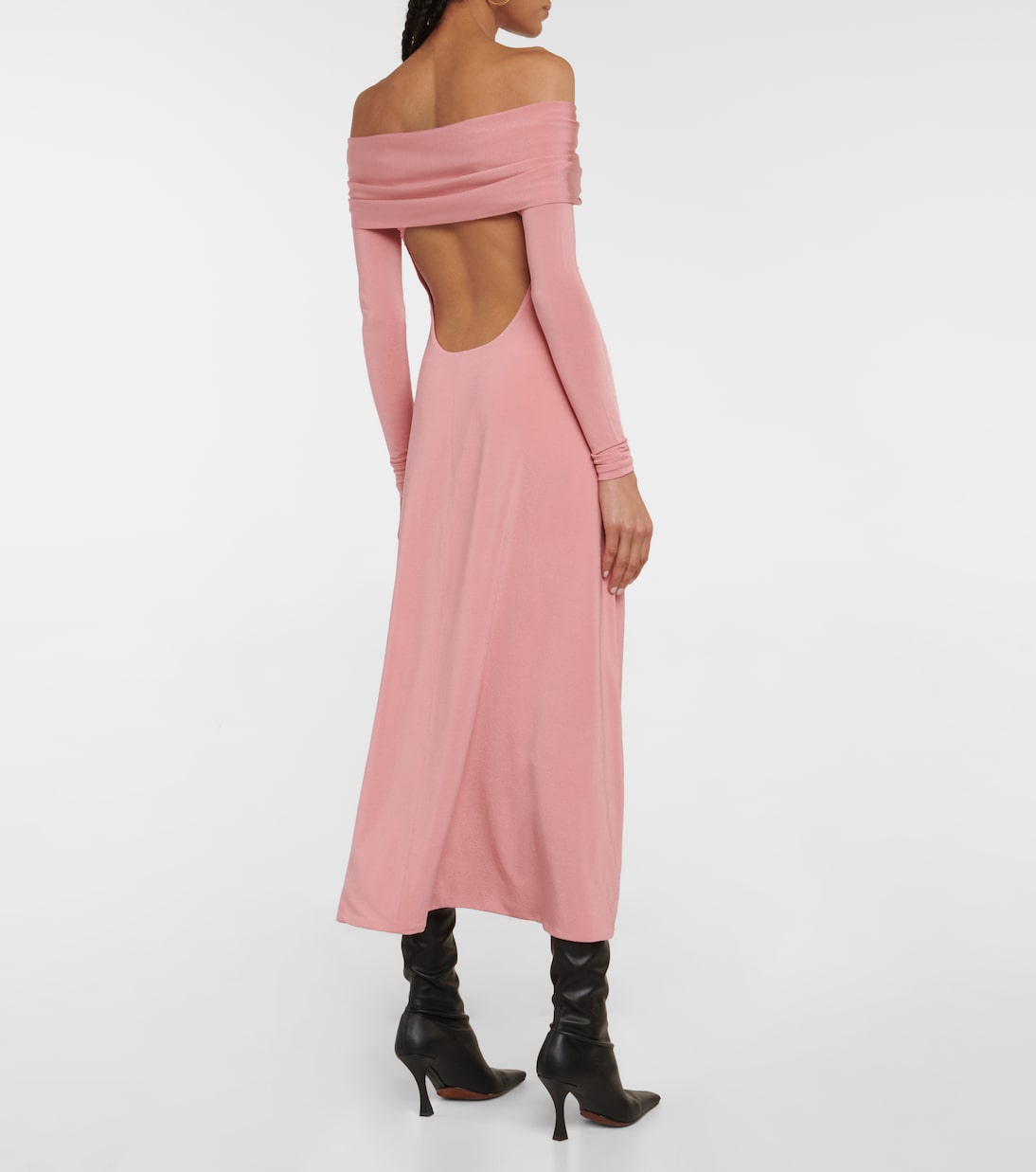 Cerna off-shoulder midi dress | Khaite