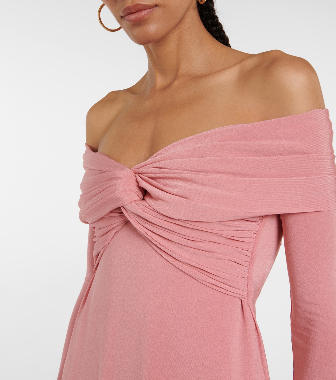 Cerna off-shoulder midi dress | Khaite
